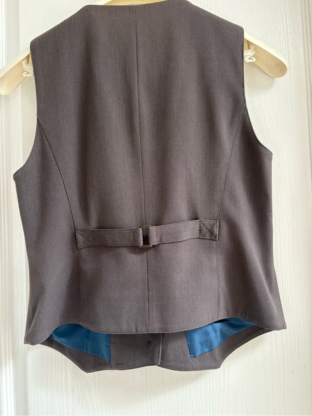 American Atelier Taupe Brown Sleeveless Button Vest - Picture 5 of 8